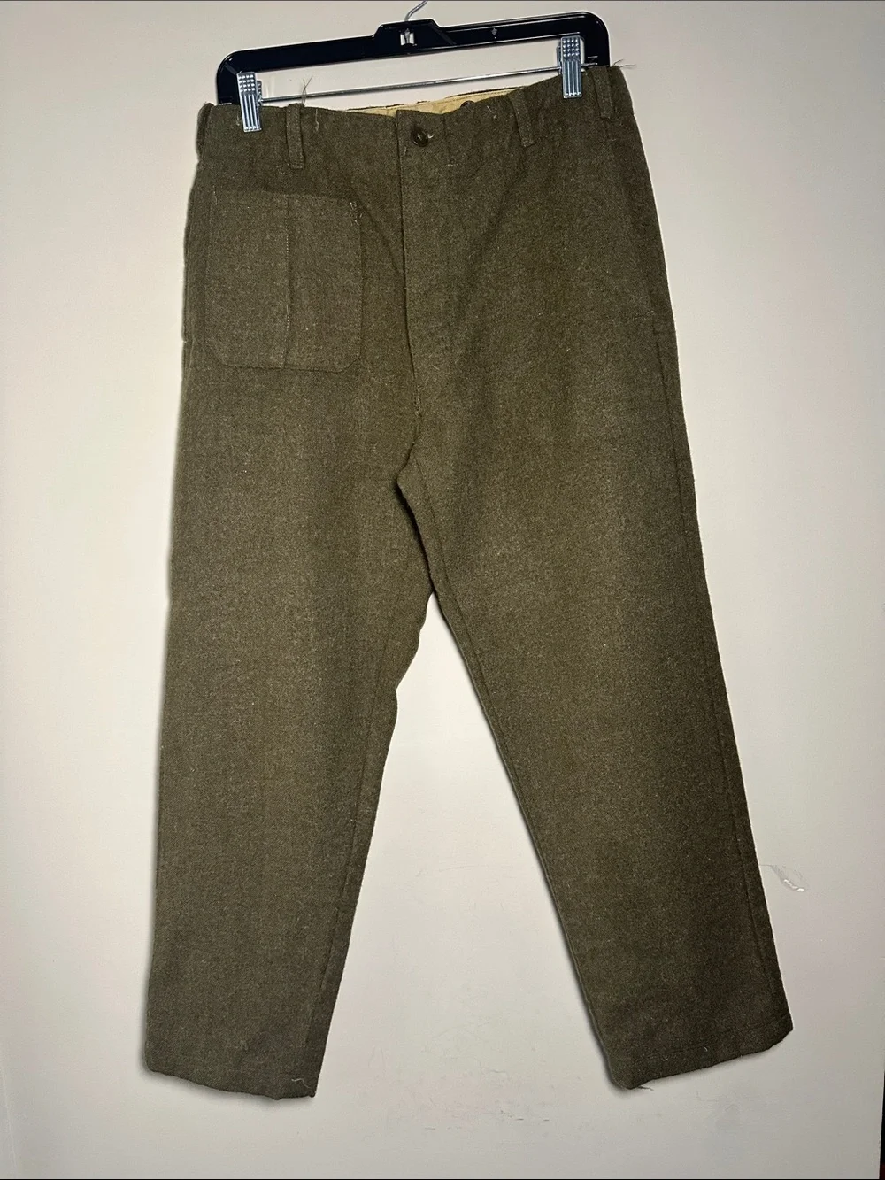 Boy Scouts vintage 1960s Men's Olive Green Wool 30x27 Casual Trousers